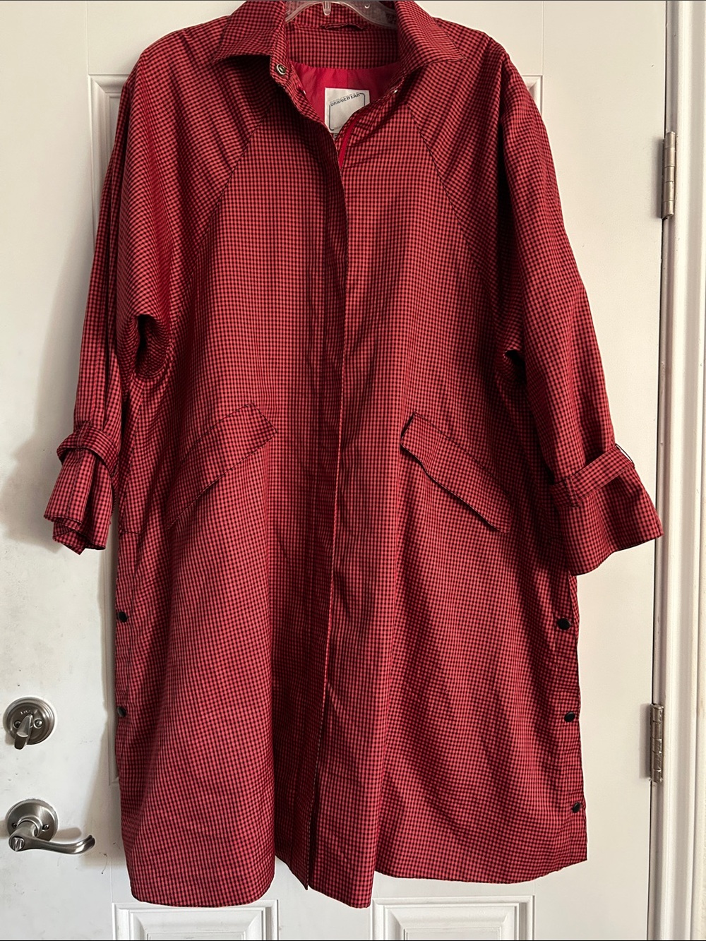 Bridgewear Women's Coat Jacket - Vintage, Sz. L, Color Red, Black.